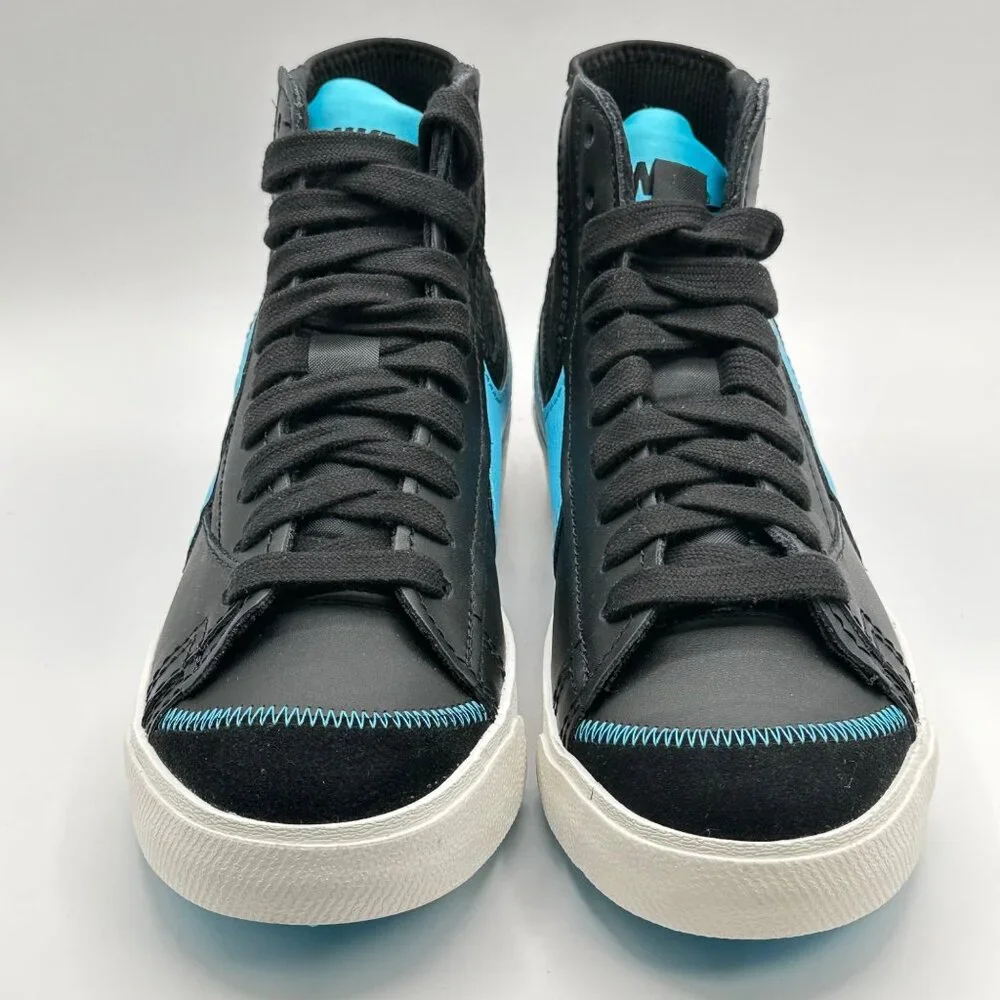 Men’s Nike Blazer Mid '77 Jumbo Black Baltic Blue FD0278-001 Size 11.5 - Picture 3 of 12
